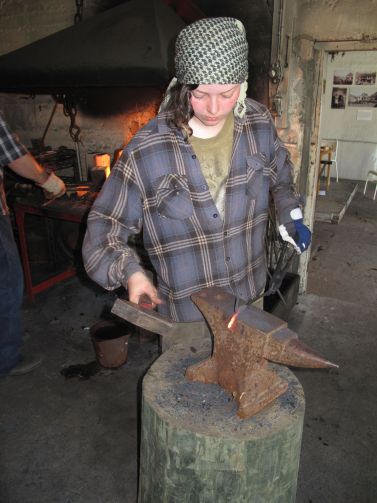 Blacksmithing at the museum
